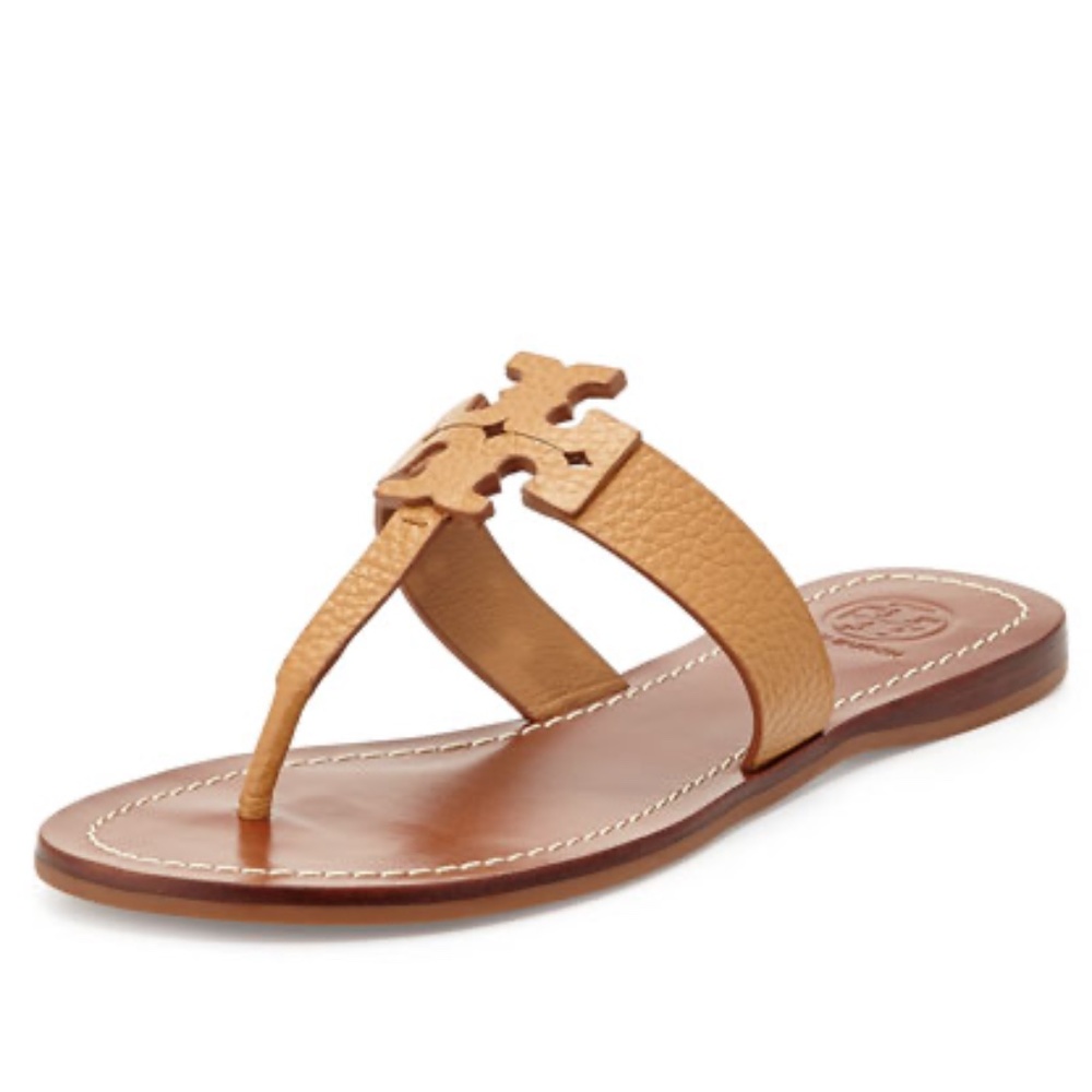 Tory Burch Moore Leather Thong Sandal in Royal Tan Sz. 8